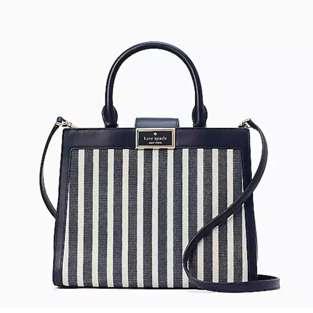 Kate Spade New York Reegan Striped Canvas Satchel